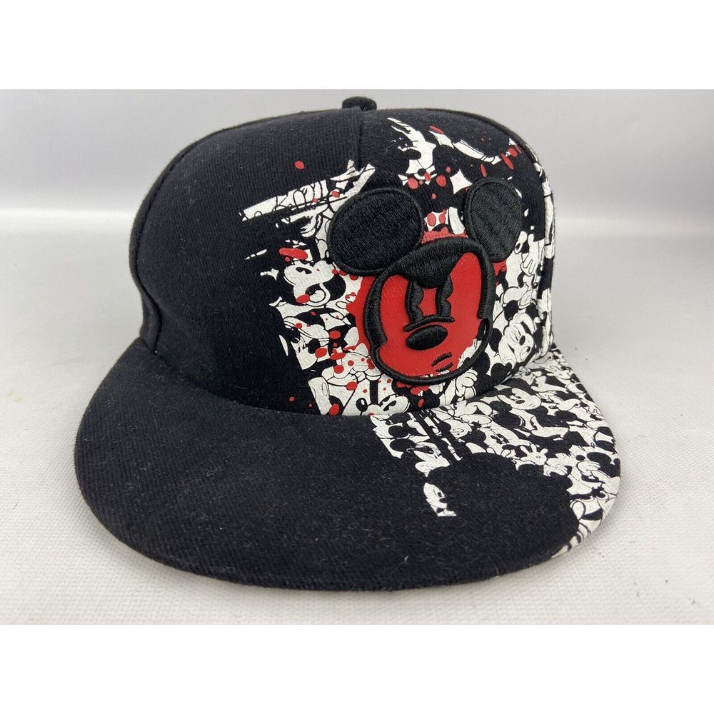 Mickey Mouse Hat Cap Black Disney Parks Authentic Original Youth Size Flat Bill
